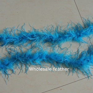 1 pcs turquoise ostrich Feather Boa 22colors 1 ply thinckness