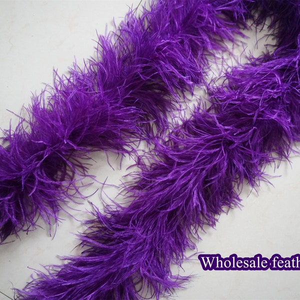 24 colors 8 ply purple ostrich Feather Boa for Costume supply party supply