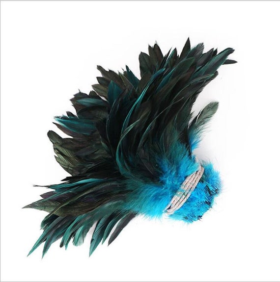 Royal Blue Chandelle Feather Trim