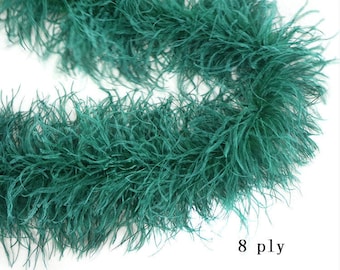 deep green ostrich Feather Boa 3-20 ply 10 colors for Costume supply