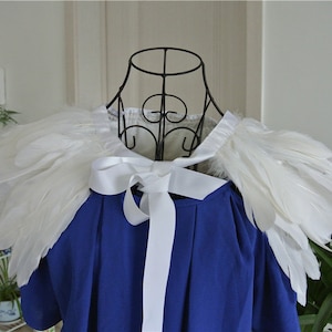 White feather cape feather jacket feather shawl Goose feather cape Carnival feather shoulder shrug