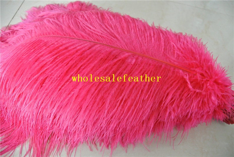 100 pcs watermelon-pink ostrich feather plume for wedding | Etsy