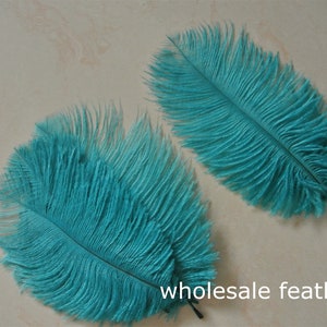 50 pcs paon bleu sarcelle bleu plume de plume d’autruche pour mariage pièce maîtresse de mariage décoration de fête événement costumes