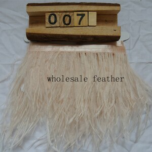 light champagne ostrich feather trimming fringe ostrich feather trim for party craft supply sewing supply 007