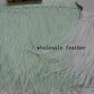 off white ostrich feather trimming fringe ostrich feather trim for party craft supply sewing supply 042
