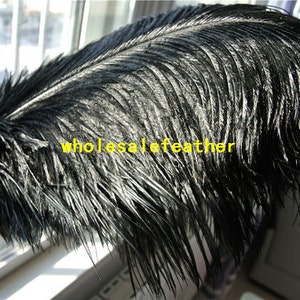 100 pcs black ostrich feather plumes for wedding centerpieces wedding decor party event supply image 6