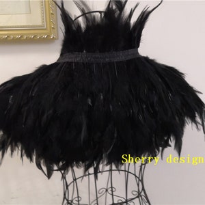 Black Feather Cape Feather Jacket Feather Shawl Carnival - Etsy