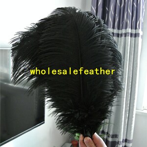 100 pcs black ostrich feather plumes for wedding centerpieces wedding decor party event supply image 4