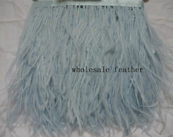 blue green ostrich feather trimming fringe ostrich feather trim for party craft supply sewing supply 021