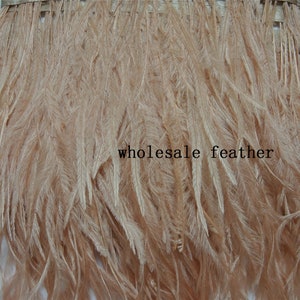 light brown ostrich feather trimming fringe ostrich feather trim for party craft supply sewing supply 020