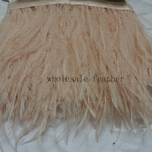 light dust pink ostrich feather trimming fringe ostrich feather trim for party craft supply sewing supply 049