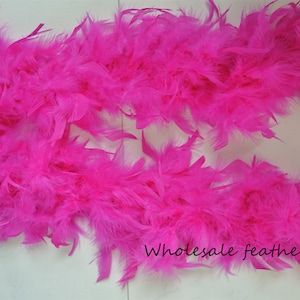rosa fuchsia 1 Stk. 40g-120g Kronleuchter Feder Boa 2 Meter Flapper Burlesque Kostüm