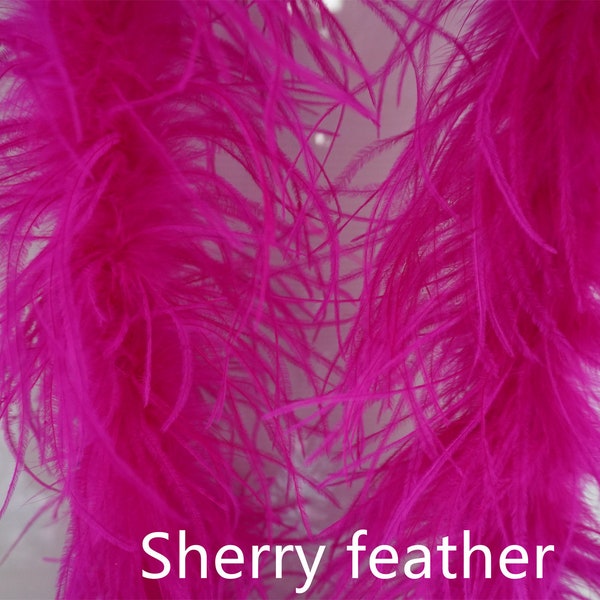 24 colors 3 ply hot pink ostrich Feather Boa for Costume supply party supply