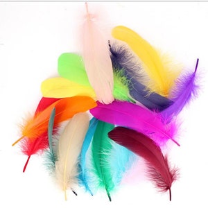 100 pcs GOOSE feathers loose for craft supply 4-7 inch (13-18cm)
