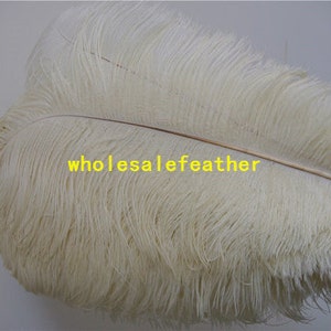 100 pcs Ivory ostrich feather plumes for wedding centerpieces wedding decor party supply prom supply image 2