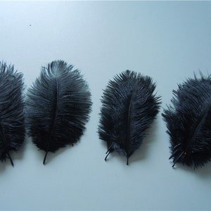 100 pcs black ostrich feather plumes for wedding centerpieces wedding decor party event supply image 3