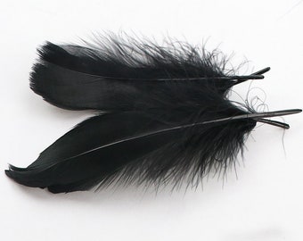 24 couleurs 100 pcs noir GOOSE plumes lâches 3-5 pouces (8-13cm)