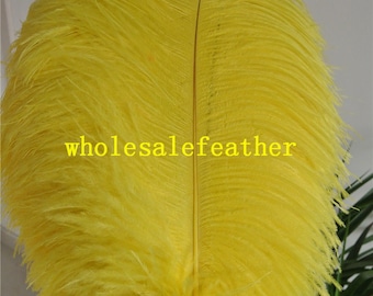 100 pcs yellow ostrich feather plumes for wedding centerpieces wedding decor party event supply