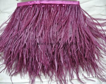 purple ostrich feather trimming fringe ostrich feather trim for party craft supply sewing supply 028