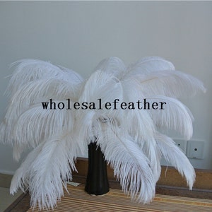 50 pcs WHITE ostrich feather plume for wedding centerpiece wedding decor party decor prom supply image 5