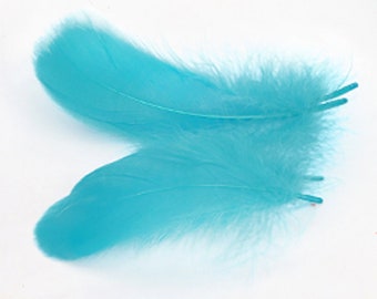 24 couleurs 100 pcs bleu paon GOOSE plumes lâches 3-5 pouces (8-13cm)