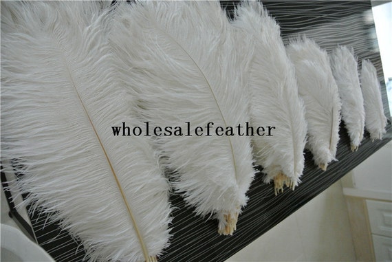 Wholesale 15-70CM Natural white feathers ostrich plumes DIY large ostrich  feathers party Wedding feathers for crafts Decorations