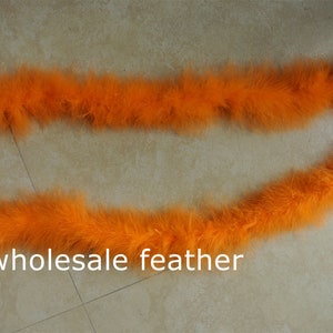 25 Colors 18g orange marabou feather boa Turkey Fluff  Strip Fluffy puffs Boa