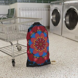 Bohemian Floral Laundry Bag Eco-Friendly Laundry Tote College Students Home Decor Travel Bag Gift Her &#39;6.uncommon.journey&#39; Art Mitzisniftis