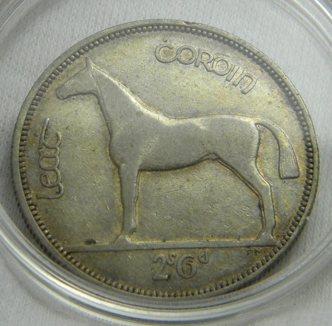 1930 Ireland Irish Half Crown Silver Coin Nice Details Horse Etsy