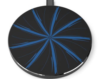 Mandala Wireless Charger Fast Charging Pad Unique Desk Decor Tech Lovers Holiday Decor '9.common.journey' Art by Mitzisniftis