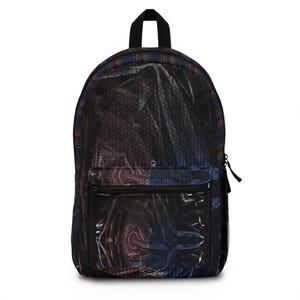 Sac à dos abstrait Âmes créatives, cartable tendance Fourre-tout unique Cadeau pour amateur d'art L'art est « Derrière le rideau de velours » par Mitzisniftis