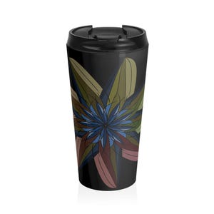 Bohemian Floral Stainless Steel Travel Mug Coffee Cup Gift for Her Nature Lover On-the-Go Travel &#39;1.legendary.journey&#39; Art by Mitzisniftis