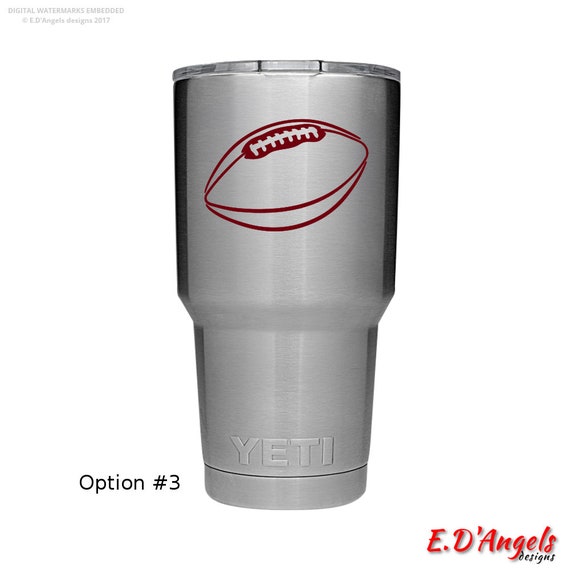 decals for yeti cups football yeti decal coach gift decals etsy