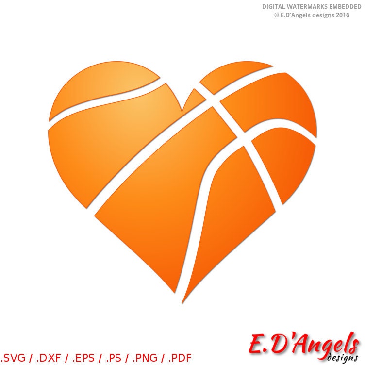 Download Basketball heart svg svg files for cricut files for | Etsy