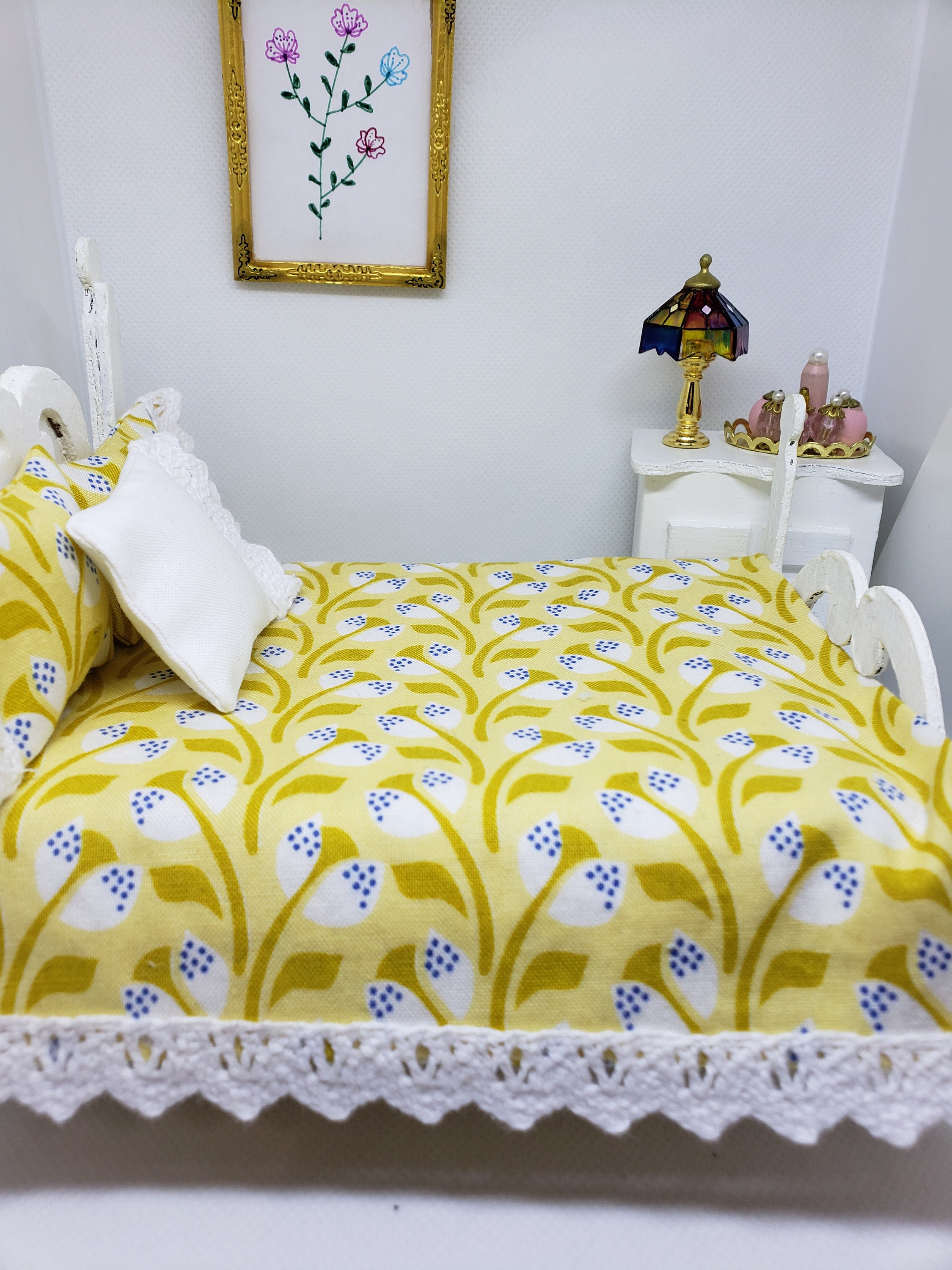 Miniature Dollhouse bedding set Etsy