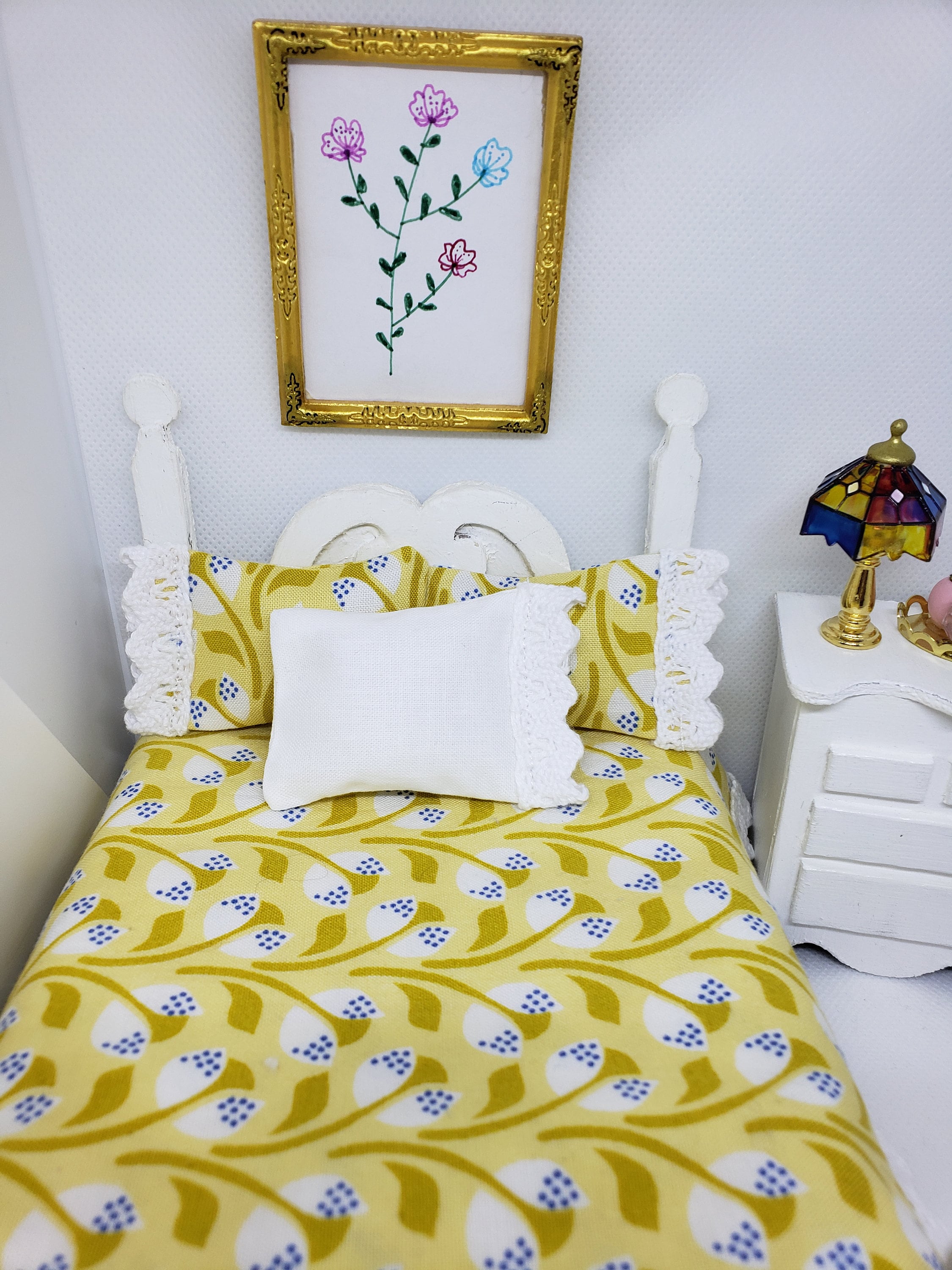Miniature Dollhouse bedding set Etsy