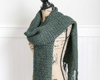 Jessie Scarf  | Oversized, Crochet Scarf | Soft Winter Scarf | Oversized Crochet Scarf With Fringe | Soft Oversized Scarf | FREE SHIPPING