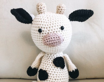 Crochet Cow | Farm Stuffed Animal Cow for Kids | Farm Kid Cow Toy | Farm Animal Farm Kid Gift | Made to Order (2 week turnaround)
