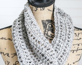 The Minnie Scarf  | Crochet Cowl Scarf | Neutral Fall Scarf | Lightweight Crochet Scarf | Modern Cowl Scarf