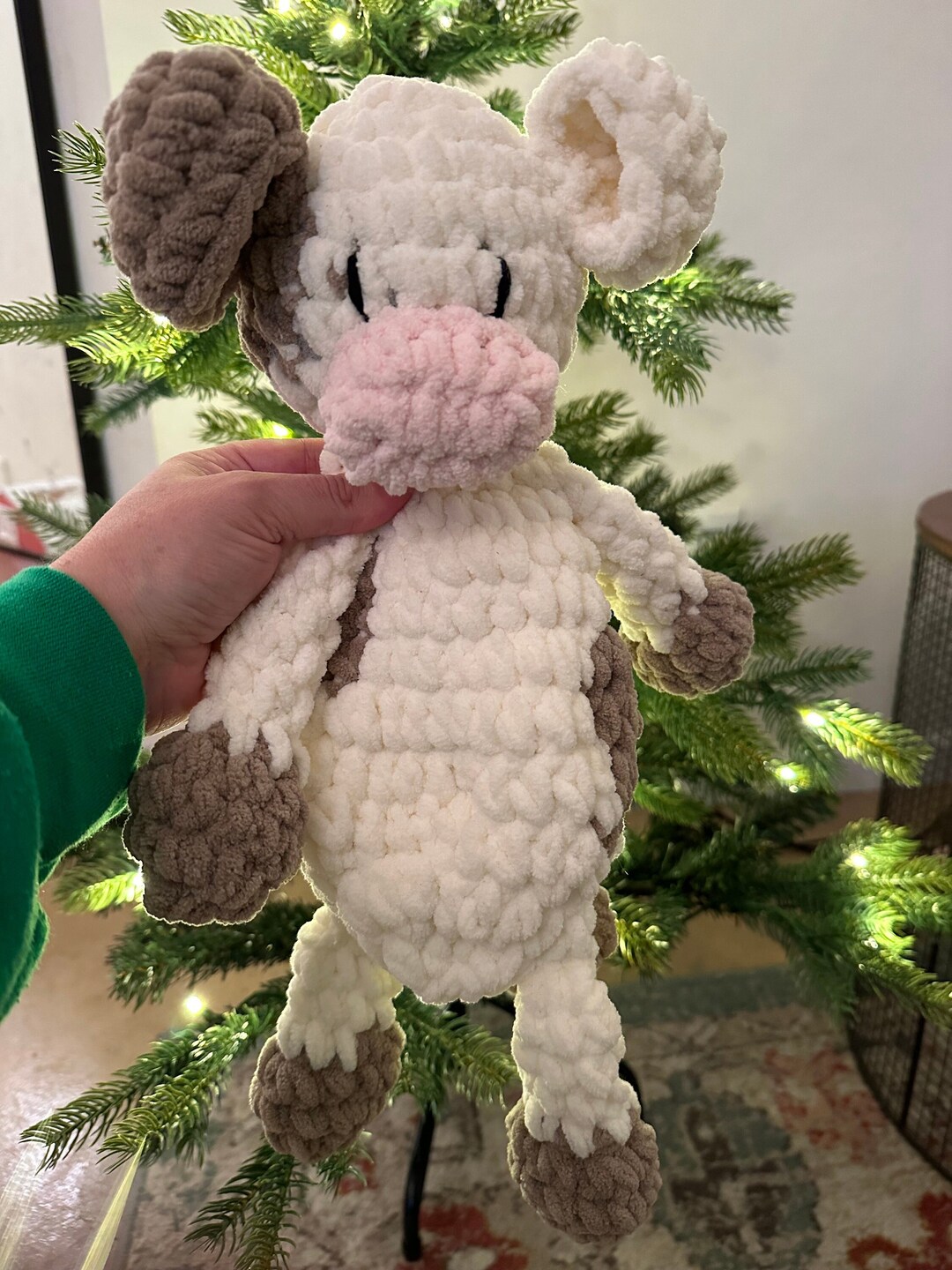 Cow Lovey, Farm Animal Toy, Cow Nursery Decor, Farm Nursery Theme, Farm Baby Gift, Farm Baby