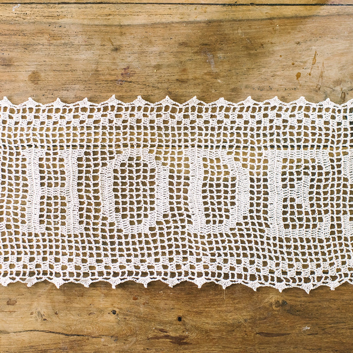 Custom Crochet Last Name Doily: Personalized Farmhouse Decor - Etsy