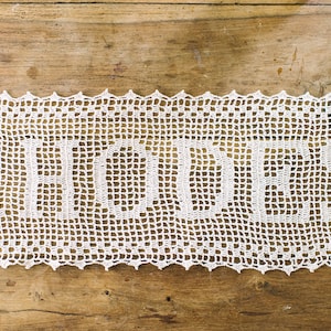 Custom Last Name Doily | Farmhouse Last Name Doily | Made to Order (6 week turnaround) | Personalized Crochet Name Doily | Wedding Gift Idea