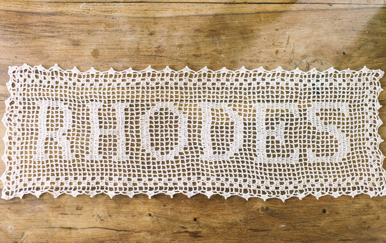 Custom Last Name Doily | Farmhouse Last Name Doily | Made to Order (6 week turnaround) | Personalized Crochet Name Doily | Wedding Gift Idea