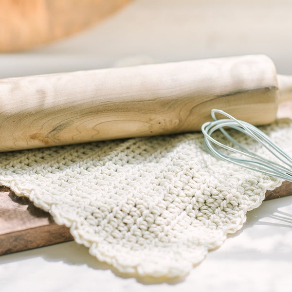 Scallop Washcloth | Handmade Crochet Washcloth | Soft Washcloth Set | Farmhouse Neutral Washcloth Set | Handmade Farmhouse Washcloth