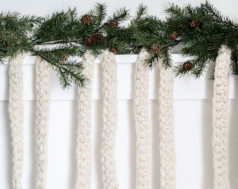 Crochet Christmas Tree Garland | Made to Order (4-5 week turnaround) Sweater Christmas Tree Garland | Farmhouse Crochet Holiday Garland