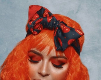 Jack-O-Lantern Headscarf, Halloween Headscarf, Headband