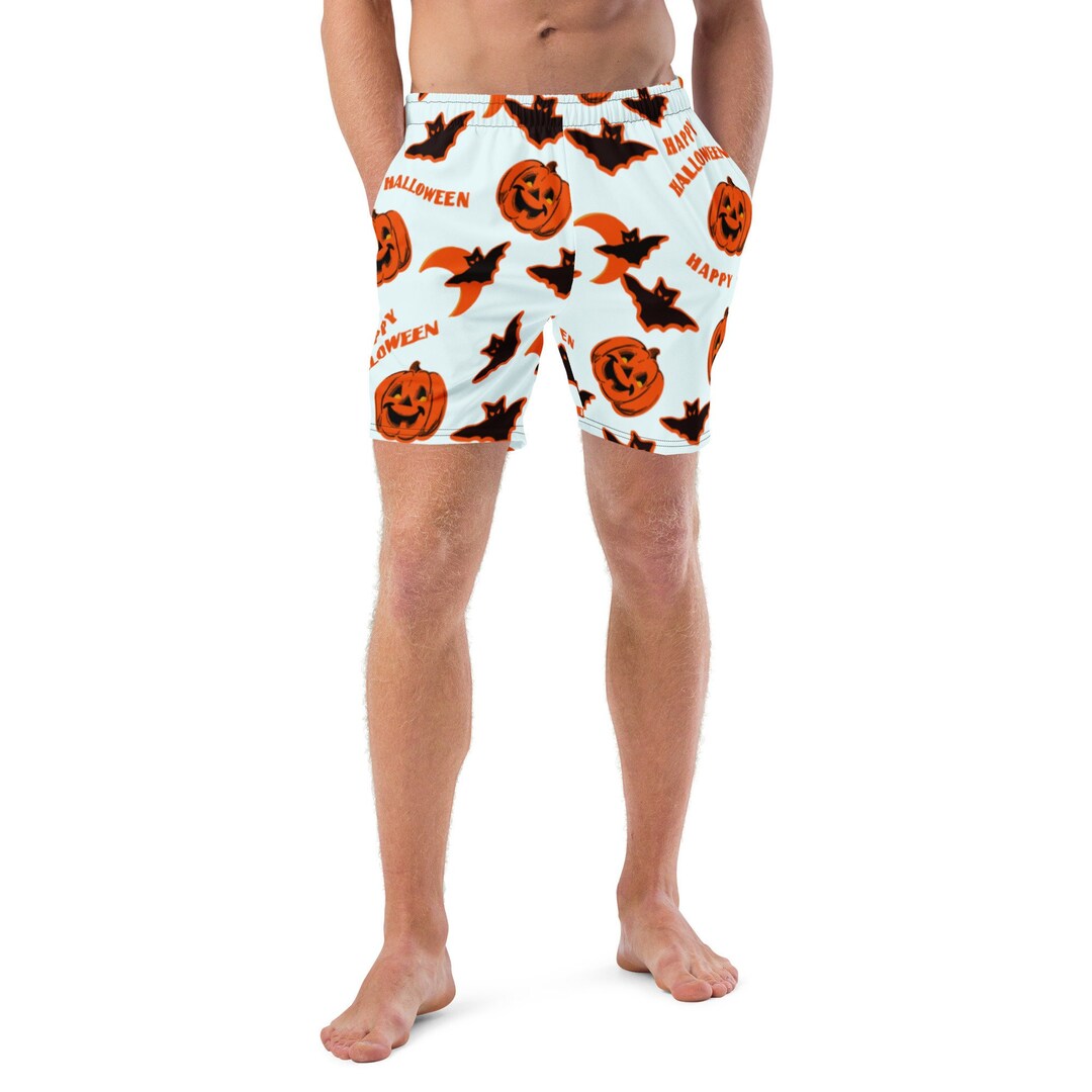 Mens Happy Halloween Trunks Halloween Swimwear Etsy