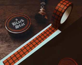 Orange Plaid Washi Tape, Halloween Washi Tape