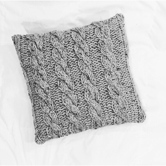 Cable Knit Pillow Hand Knit Pillow Cover Knit Throw Pillow Etsy