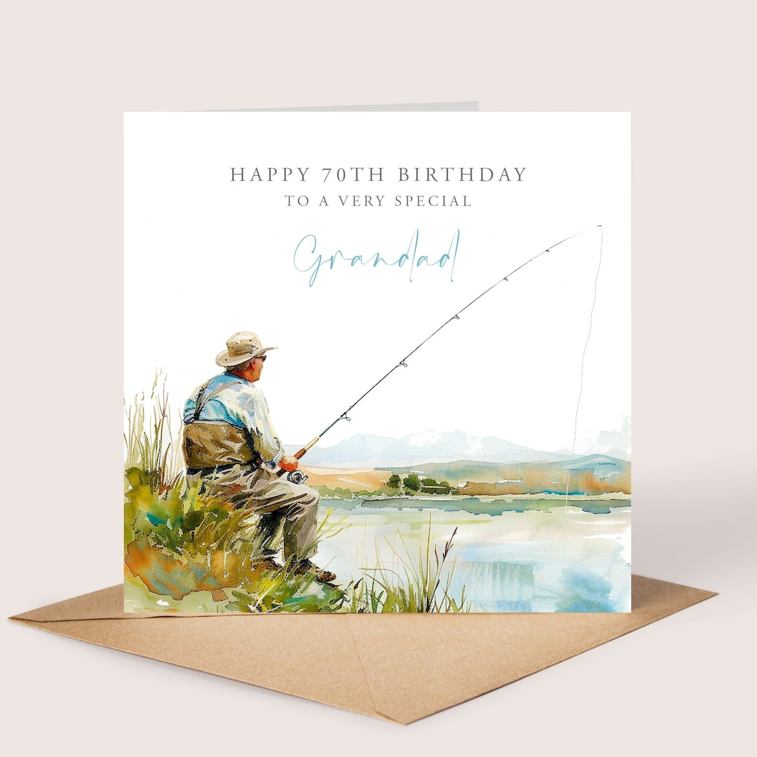 Personalised Fishing Birthday Card, Fish, Hobby Card, Son, Son-in-law - Foto 10
